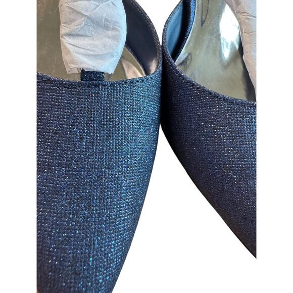 Easy Street Women's Navy Blue Glitter Heel Size 8.5 New - Picture 9 of 12
